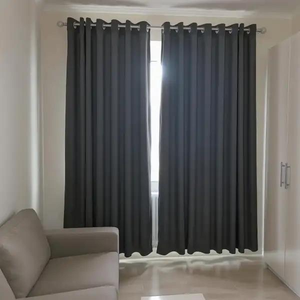 Глубокая чистка штор блэкаут в квартире-студии - после уборки