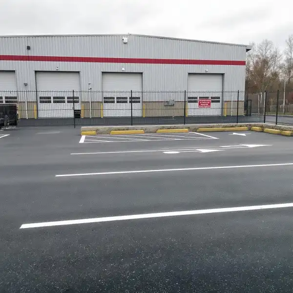 Парковочная зона автосервиса - после уборки